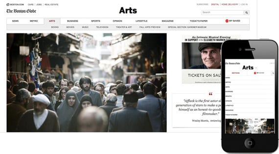 boston_globe 10 dicas para menus responsivos: site Boston Globe.