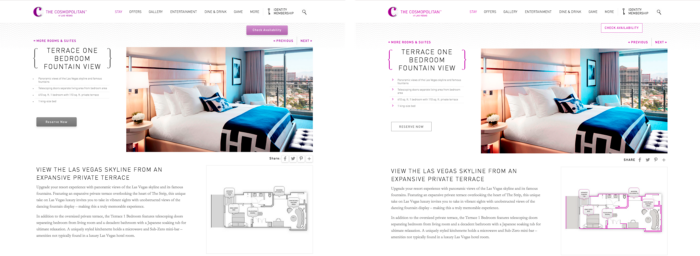 Exemplo do estudo da Nielsen Norman Group sobre flat design.